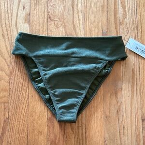 Montce sz XL NWT Olive Green Micro Scrunch Tamarindo Bikini Bottom Textured